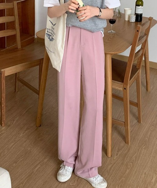 LAC-VERT（ラック・ヴェール）の「スプリングワイドパンツ（スラックス・レディース・ブラック/ピンク/ブルー・L/S/M）」の22枚目の写真