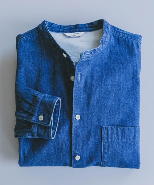 URBAN RESEARCH DOORS（アーバンリサーチドアーズ）の「デニムバンドカラーシャツ（シャツ/ブラウス・メンズ・ワンウォッシュ/インディゴブルー・LARGE/MEDIUM）」の15枚目の写真