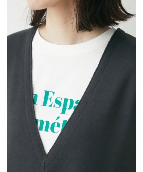 Green　Parks（グリーンパークス）の「深Vネック裏毛ベスト（ベスト・レディース・ブルー/ダークグレー/ダークネイビー・FREE）」の9枚目の写真