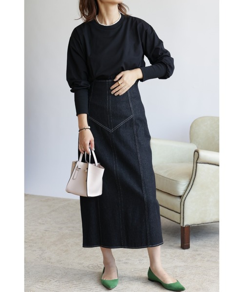 &. NOSTALGIA（アンドドットノスタルジア）の「【ZOZO限定】ロングカフスパフスリーブカットソー（Tシャツ/カットソー・レディース・ブラック/オフホワイト・FREE）」の15枚目の写真