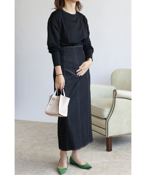 &. NOSTALGIA（アンドドットノスタルジア）の「【ZOZO限定】ロングカフスパフスリーブカットソー（Tシャツ/カットソー・レディース・ブラック/オフホワイト・FREE）」の16枚目の写真