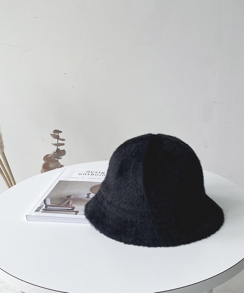 AS KNOW AS plus(アズノゥアズプラス)の「ファー メトロハット(ハット・レディース・アイボリー/ブラック/グレー/ベージュ・FREE)」の8枚目の写真