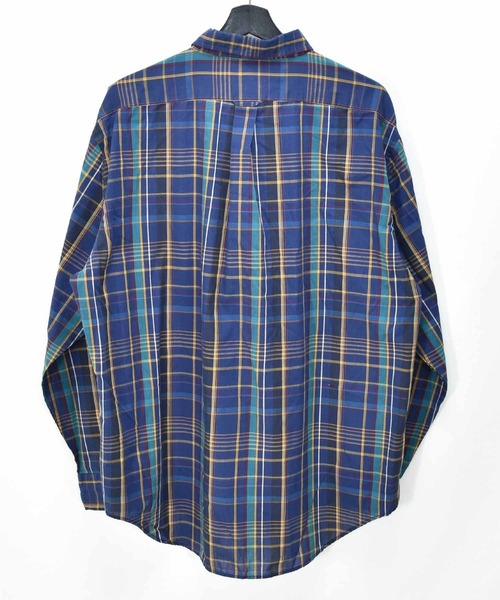 VINTAGE(ヴィンテージ)の「【ヴィンテージ古着】80's TOWN CRAFT / タウンクラフト 長袖 ボタンダウン チェックシャツ(シャツ/ブラウス・メンズ・ネイビー・X-LARGE)」の2枚目の写真