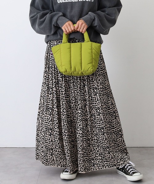 COOCO（クーコ）の「キルティングミニトートバッグ（トートバッグ・レディース・ブラック/オレンジ/キャメル/イエロー×グリーン・9）」の12枚目の写真