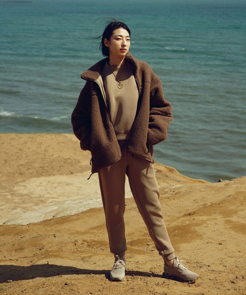 HEREIAM（ヘレイアム）の「【HEREIAM】メロウダンボールJOGパンツ（スウェットパンツ・レディース・ベージュ/ネイビー・SMALL/MEDIUM）」の17枚目の写真