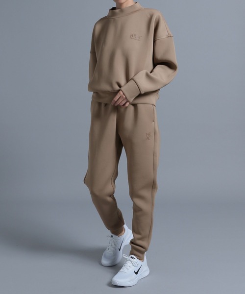 HEREIAM（ヘレイアム）の「【HEREIAM】メロウダンボールJOGパンツ（スウェットパンツ・レディース・ベージュ/ネイビー・SMALL/MEDIUM）」の3枚目の写真