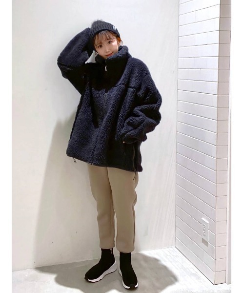 HEREIAM（ヘレイアム）の「【HEREIAM】メロウダンボールJOGパンツ（スウェットパンツ・レディース・ベージュ/ネイビー・SMALL/MEDIUM）」の19枚目の写真