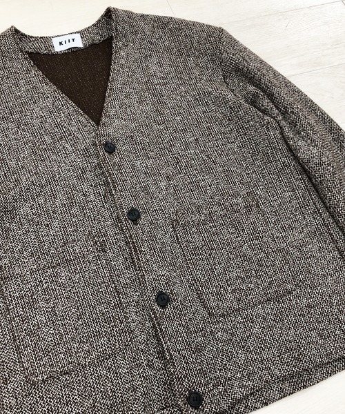 KIIT（キート）の「KIIT キート / CARDIGAN カーディガン / KIO-T98-005（カーディガン/ボレロ・メンズ・ブラウン・1/2/3）」の5枚目の写真