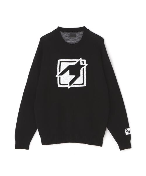 DANKE SCHON（ダンケシェーン）の「Dankeschon/ダンケシェーン/CHIDORI SIDEZIP CLEWNECK（ニット/セーター・メンズ・ブラック/ホワイト・F）」の3枚目の写真