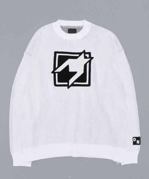 DANKE SCHON（ダンケシェーン）の「Dankeschon/ダンケシェーン/CHIDORI SIDEZIP CLEWNECK（ニット/セーター・メンズ・ブラック/ホワイト・F）」の6枚目の写真