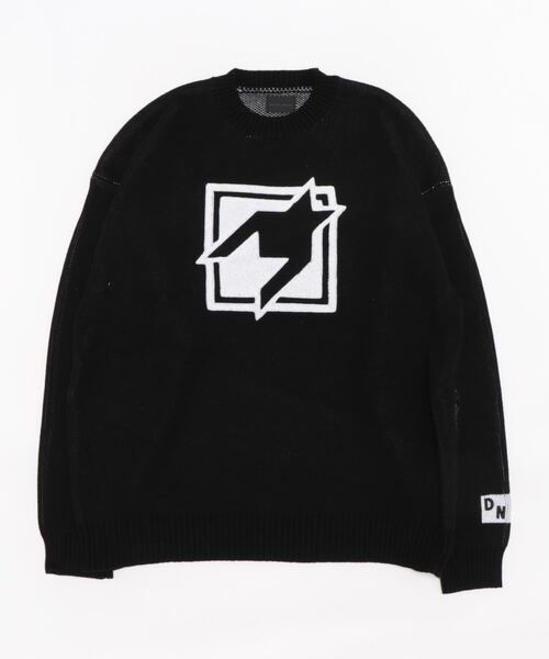 DANKE SCHON（ダンケシェーン）の「Dankeschon/ダンケシェーン/CHIDORI SIDEZIP CLEWNECK（ニット/セーター・メンズ・ブラック/ホワイト・F）」の7枚目の写真