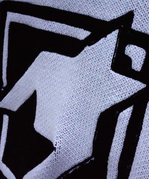 DANKE SCHON（ダンケシェーン）の「Dankeschon/ダンケシェーン/CHIDORI SIDEZIP CLEWNECK（ニット/セーター・メンズ・ブラック/ホワイト・F）」の9枚目の写真