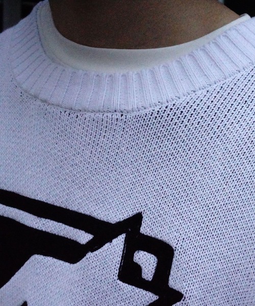 DANKE SCHON（ダンケシェーン）の「Dankeschon/ダンケシェーン/CHIDORI SIDEZIP CLEWNECK（ニット/セーター・メンズ・ブラック/ホワイト・F）」の10枚目の写真