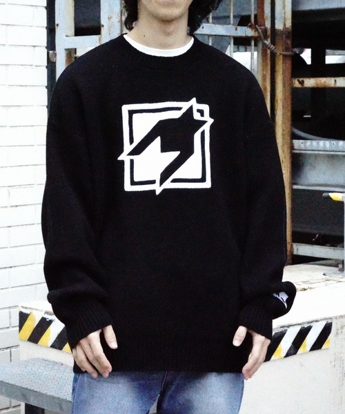 DANKE SCHON（ダンケシェーン）の「Dankeschon/ダンケシェーン/CHIDORI SIDEZIP CLEWNECK（ニット/セーター・メンズ・ブラック/ホワイト・F）」の11枚目の写真