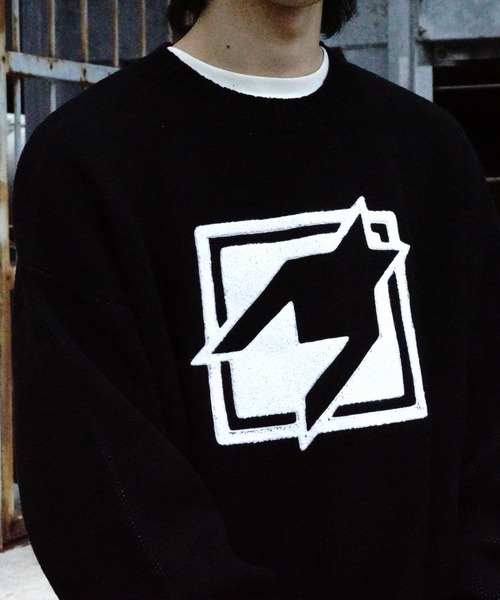 DANKE SCHON（ダンケシェーン）の「Dankeschon/ダンケシェーン/CHIDORI SIDEZIP CLEWNECK（ニット/セーター・メンズ・ブラック/ホワイト・F）」の12枚目の写真