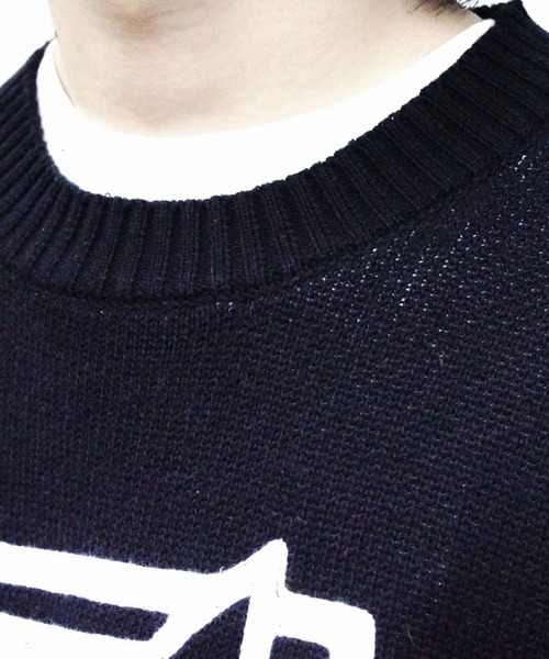 DANKE SCHON（ダンケシェーン）の「Dankeschon/ダンケシェーン/CHIDORI SIDEZIP CLEWNECK（ニット/セーター・メンズ・ブラック/ホワイト・F）」の15枚目の写真