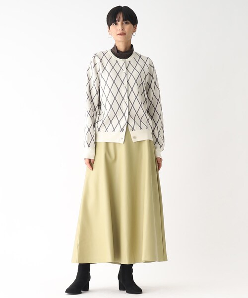 OPAQUE.CLIP（オペークドットクリップ）の「◆シンセティックレザー フレアスカート（スカート・レディース・サンドベージュ/グリーン/ブラック・36/38/42/40）」の6枚目の写真