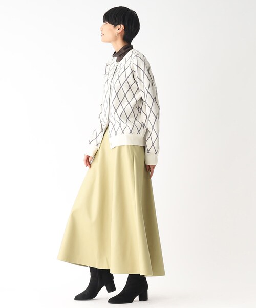 OPAQUE.CLIP（オペークドットクリップ）の「◆シンセティックレザー フレアスカート（スカート・レディース・サンドベージュ/グリーン/ブラック・36/38/42/40）」の7枚目の写真