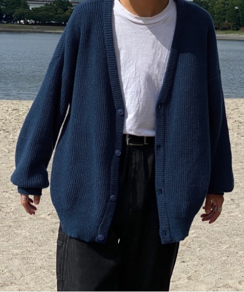 kutir（クティール）の「ボリュームニットカーディガン（カーディガン/ボレロ・メンズ・ダークブルー/ブラック/ダークグリーン・MEDIUM/LARGE）」の18枚目の写真
