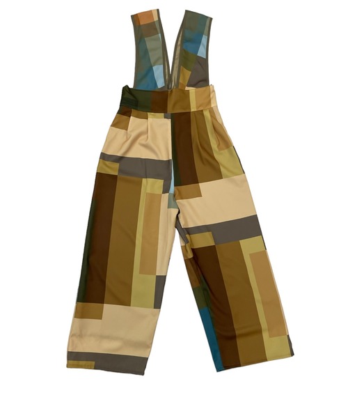 DOLLUPOOPS（ドールアップウップス）の「カラーブロッキングプリントロンパース（サロペット/オーバーオール・レディース・ベージュ/カーキ・38）」の19枚目の写真
