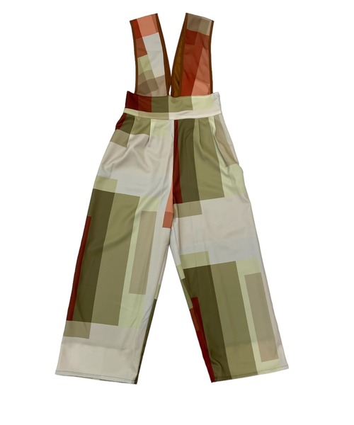 DOLLUPOOPS（ドールアップウップス）の「カラーブロッキングプリントロンパース（サロペット/オーバーオール・レディース・ベージュ/カーキ・38）」の18枚目の写真