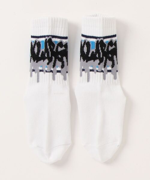 XLARGE KIDS(エクストララージキッズ)の「スプレーロゴラインソックス【日本製】(ソックス/靴下・キッズ・グリーン/ブルー/パープル・19-21cm/17-19cm/15-17cm/13-15cm)」の4枚目の写真