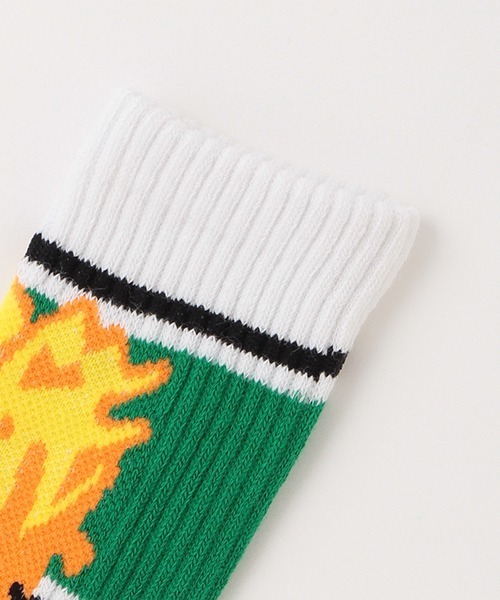 XLARGE KIDS(エクストララージキッズ)の「スプレーロゴラインソックス【日本製】(ソックス/靴下・キッズ・グリーン/ブルー/パープル・19-21cm/17-19cm/15-17cm/13-15cm)」の5枚目の写真