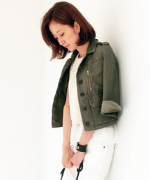 Jewel Changes | JC バックサテン チビブルゾン 7 / ミリタリー(ミリタリージャケット)
