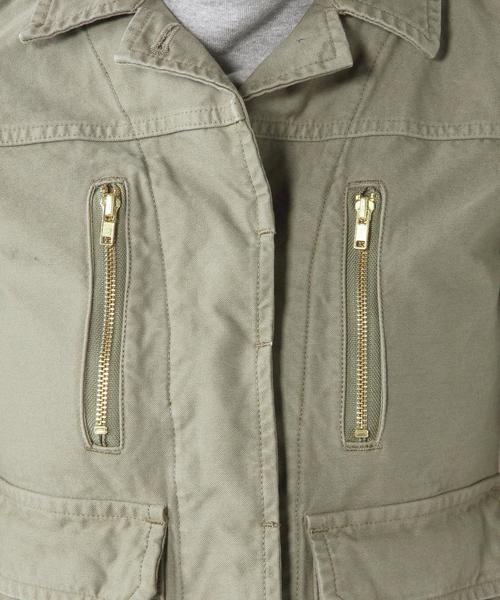 Jewel Changes（ジュエルチェンジズ）の「JC バックサテン チビブルゾン 7 / ミリタリー（ミリタリージャケット・レディース・オリーブ/ネイビー・38/36/40）」の10枚目の写真