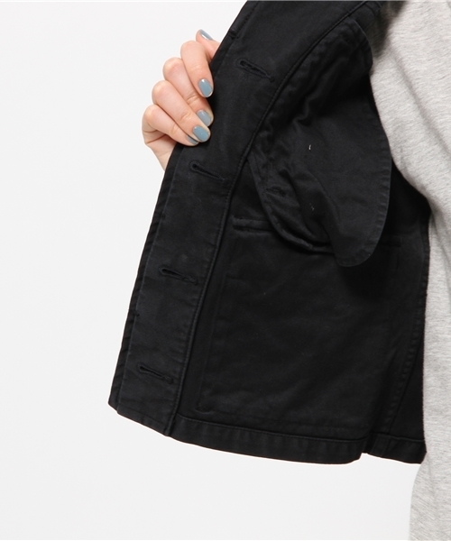 Jewel Changes（ジュエルチェンジズ）の「JC バックサテン チビブルゾン 7 / ミリタリー（ミリタリージャケット・レディース・オリーブ/ネイビー・38/36/40）」の9枚目の写真