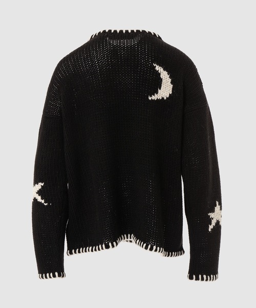 Palm Angels（パームエンジェルス）の「NIGHTSKY SWEATER（ニット/セーター・メンズ・ブラック×ホワイト・L/M）」の3枚目の写真