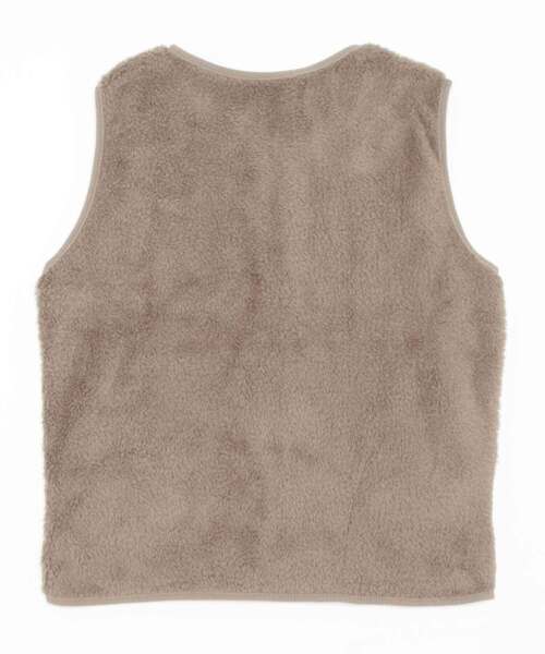 BELLUNA PLUS(ベルーナ)の「ボア素材パイピング使いベスト(ベスト・レディース・カーキ/モカ・LARGE/X-LARGE/MEDIUM)」の8枚目の写真