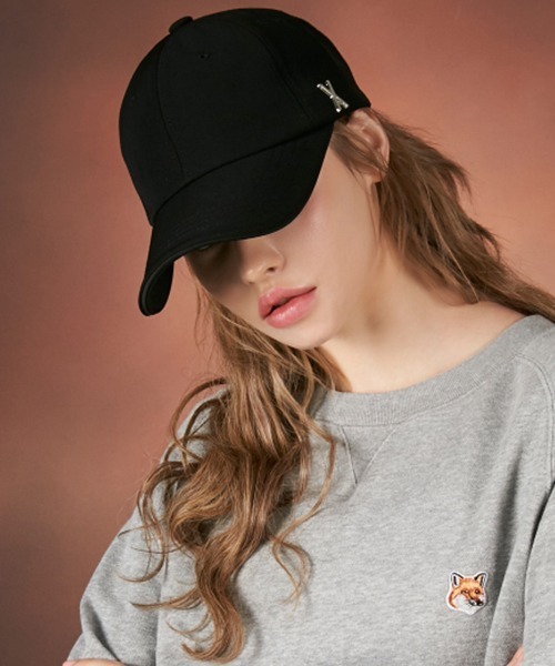 【韓国VARZAR】シルバースタッドオーバーフィットボールキャップ セール】【VARZAR/バザール】Silver stud over fit ball cap