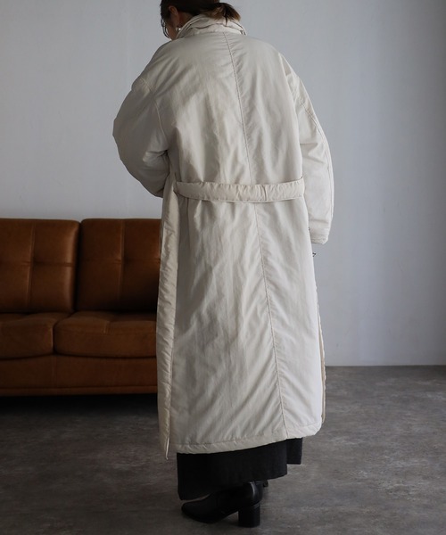 Bonjour Sagan(ボンジュールサガン)の「ダウンライクトレンチコート(トレンチコート・レディース・ブラック/アイボリー/ベージュ・FREE)」の7枚目の写真
