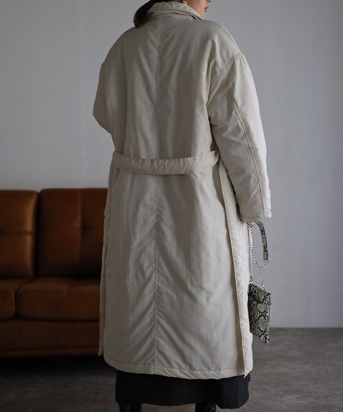Bonjour Sagan(ボンジュールサガン)の「ダウンライクトレンチコート(トレンチコート・レディース・ブラック/アイボリー/ベージュ・FREE)」の8枚目の写真