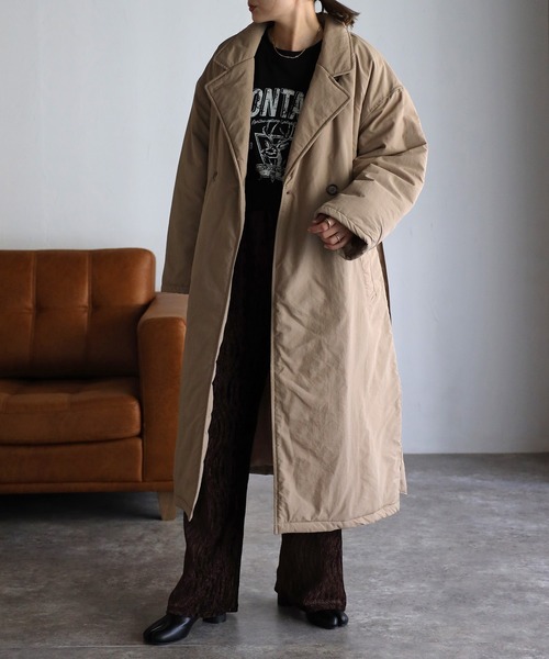 Bonjour Sagan(ボンジュールサガン)の「ダウンライクトレンチコート(トレンチコート・レディース・ブラック/アイボリー/ベージュ・FREE)」の15枚目の写真