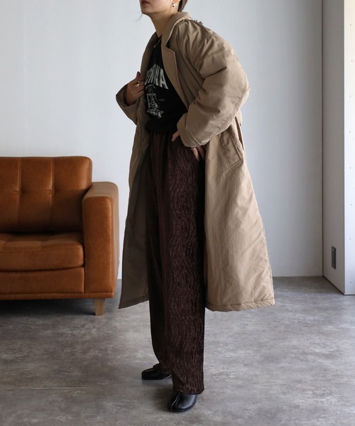 Bonjour Sagan(ボンジュールサガン)の「ダウンライクトレンチコート(トレンチコート・レディース・ブラック/アイボリー/ベージュ・FREE)」の17枚目の写真