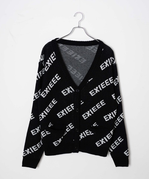 EXIEEE(イグジー)の「ロゴニットカーディガン(カーディガン/ボレロ・レディース・ブラック/パープル/オフホワイト/グリーン・SMALL/MEDIUM/LARGE)」の3枚目の写真