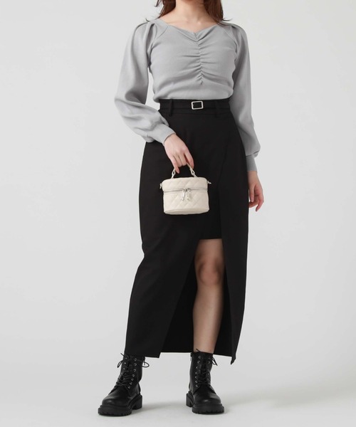 archives(アルシーヴ)の「キルティングバニティ(ショルダーバッグ・レディース・グリーン/アイボリー/ブラック・FREE)」の18枚目の写真