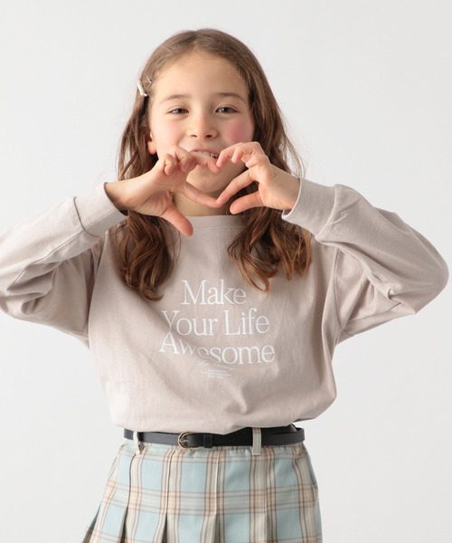 GLOBAL WORK(グローバルワーク)の「ヘビロッTEE/プリント長袖/162587(Tシャツ/カットソー・キッズ・ブルー/ホワイト系5/グレー系9/ホワイト系6/グレー系8/ホワイト系その他3/ベージュ系その他・100cm/110cm/120cm/130cm/140cm/150cm/160cm)」の6枚目の写真