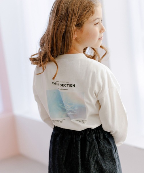 GLOBAL WORK(グローバルワーク)の「ヘビロッTEE/プリント長袖/162587(Tシャツ/カットソー・キッズ・ブルー/ホワイト系5/グレー系9/ホワイト系6/グレー系8/ホワイト系その他3/ベージュ系その他・100cm/110cm/120cm/130cm/140cm/150cm/160cm)」の2枚目の写真