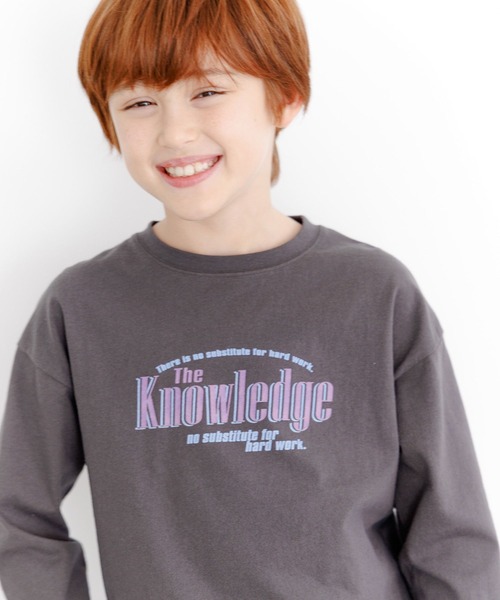 GLOBAL WORK(グローバルワーク)の「ヘビロッTEE/プリント長袖/162587(Tシャツ/カットソー・キッズ・ブルー/ホワイト系5/グレー系9/ホワイト系6/グレー系8/ホワイト系その他3/ベージュ系その他・100cm/110cm/120cm/130cm/140cm/150cm/160cm)」の4枚目の写真