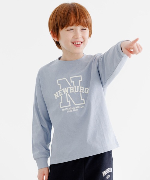 GLOBAL WORK(グローバルワーク)の「ヘビロッTEE/プリント長袖/162587(Tシャツ/カットソー・キッズ・ブルー/ホワイト系5/グレー系9/ホワイト系6/グレー系8/ホワイト系その他3/ベージュ系その他・100cm/110cm/120cm/130cm/140cm/150cm/160cm)」の7枚目の写真