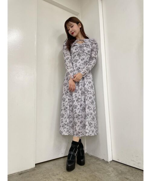 EATME（イートミー）の「トワルドジュイプリントマキシワンピース（ワンピース・レディース・ブラック/オフホワイト/グレー・SMALL/MEDIUM）」の20枚目の写真