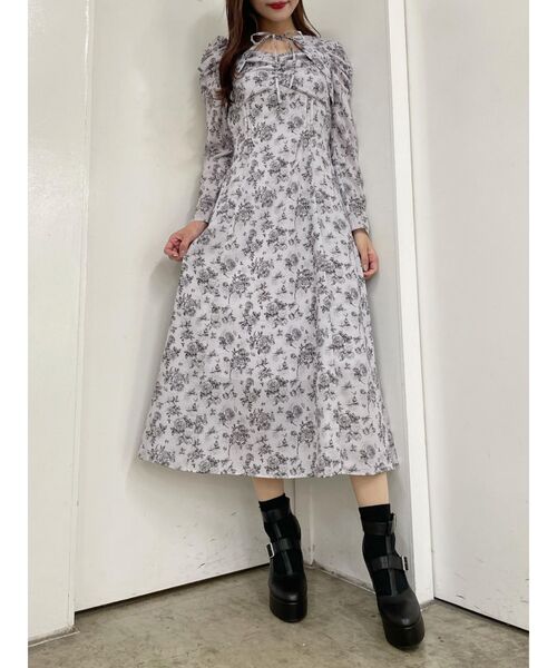 EATME（イートミー）の「トワルドジュイプリントマキシワンピース（ワンピース・レディース・ブラック/オフホワイト/グレー・SMALL/MEDIUM）」の21枚目の写真