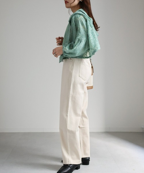 sakishimatokyo(サキシマトーキョー)の「クリップタックパンツ(デニムパンツ・レディース・ベージュ/ブラック/カーキ/オフホワイト・M/L)」の21枚目の写真