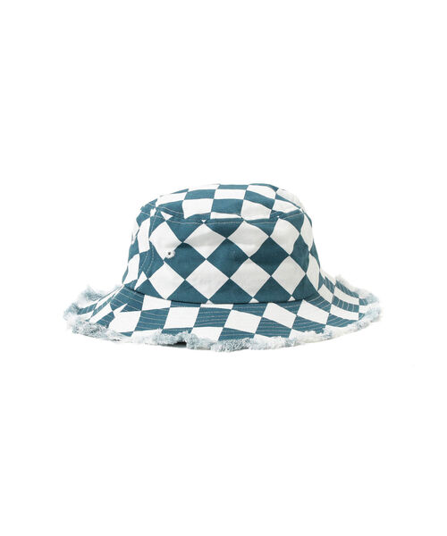 B:MING by BEAMS（ビーミングバイビームス）の「B:MING by BEAMS / ダイヤ柄 バケットハット（ハット・キッズ・ネイビー/オレンジ・ONE SIZE）」の7枚目の写真