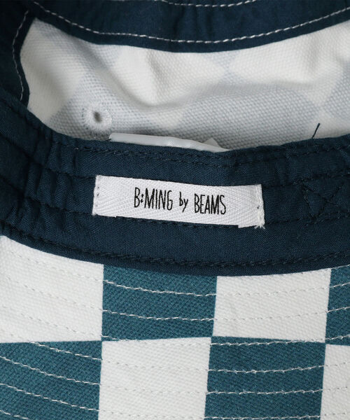 B:MING by BEAMS（ビーミングバイビームス）の「B:MING by BEAMS / ダイヤ柄 バケットハット（ハット・キッズ・ネイビー/オレンジ・ONE SIZE）」の9枚目の写真
