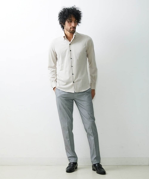 MICHEL KLEIN HOMME (ミッシェルクランオム)の「《日本製》千鳥柄イージーケアシャツ(シャツ/ブラウス・メンズ・ブラック/ベージュ/ブルー・MEDIUM/X-LARGE/LARGE)」の15枚目の写真