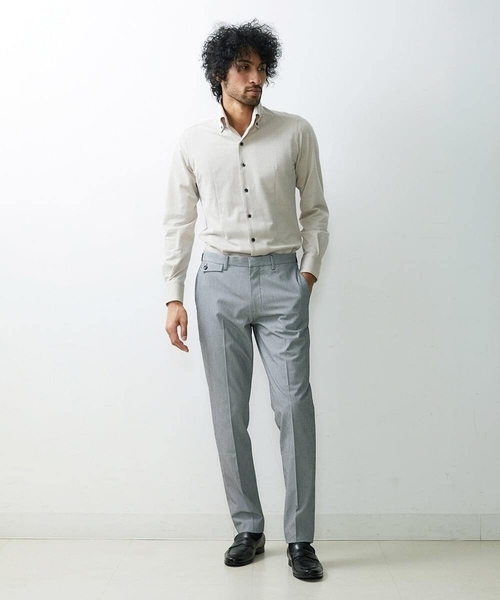 MICHEL KLEIN HOMME (ミッシェルクランオム)の「《日本製》千鳥柄イージーケアシャツ(シャツ/ブラウス・メンズ・ブラック/ベージュ/ブルー・MEDIUM/X-LARGE/LARGE)」の14枚目の写真